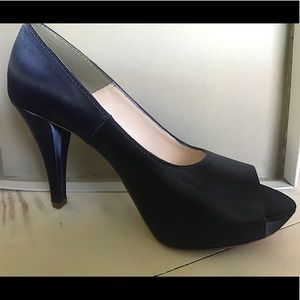 Navy/Marine Peep Toe Heels